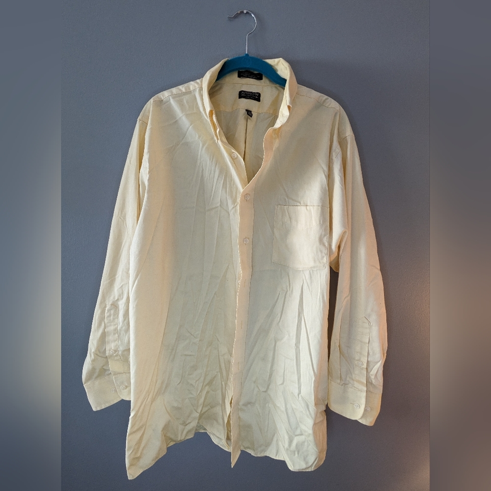 Arrow Button Down Dress Shirt Long Sleeve XL